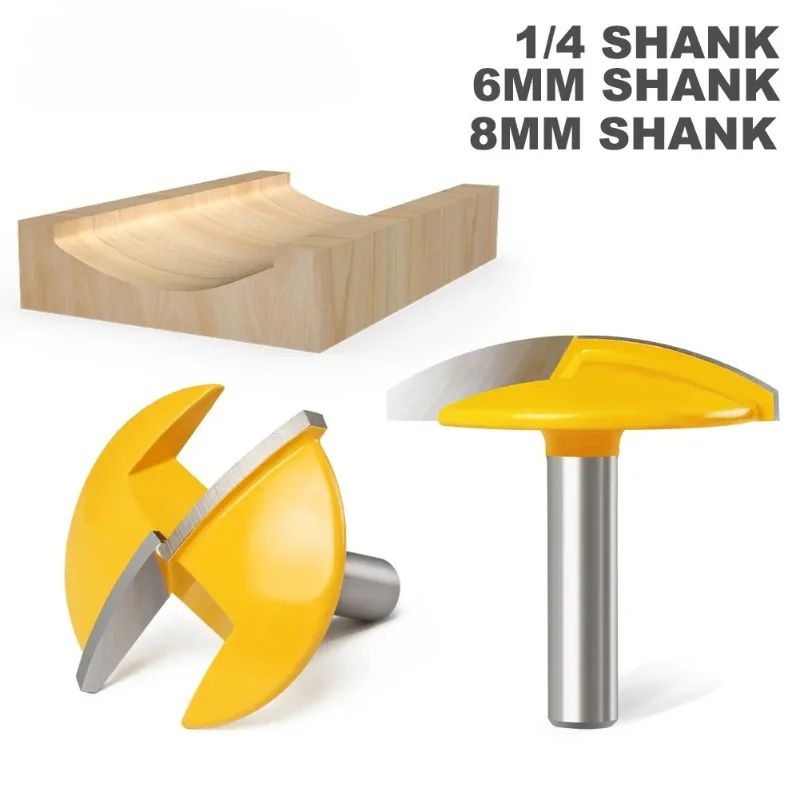 

Фреза для малых чашечных заготовок с хвостовиком 1/4 дюйма (6 мм, 8 мм) - радиус 1,65 дюйма - ширина 1-3/4 дюйма для многофункциональной резки по дереву, ручной инструмент