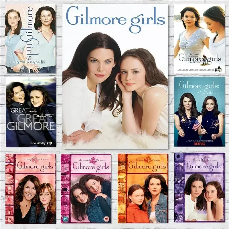 Pintura em tela arte impressões arte da parede popular série de tv gilmore meninas personagem cartaz para sala bar café único decoração casa presente