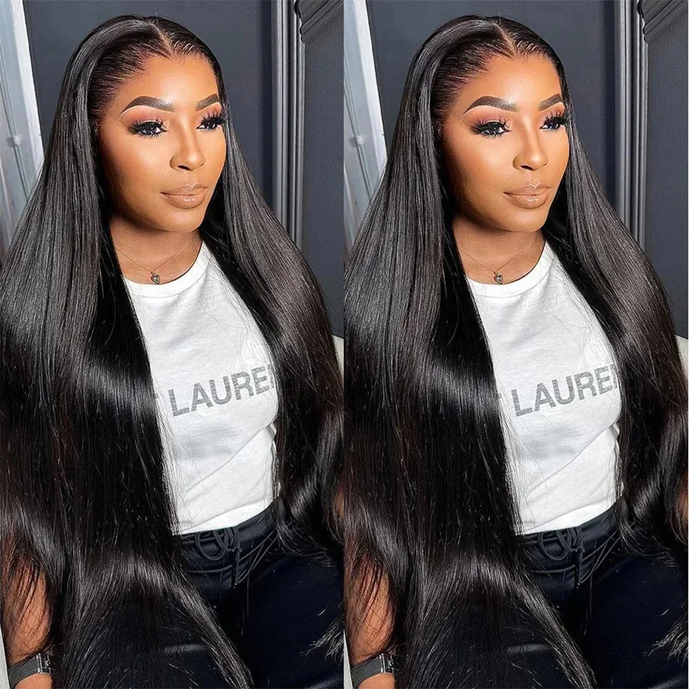 34 38 inch 13x6 HD Kant Frontale Pruiken Pre Geplukt Bone Straight 360 Full Lace Front Braziliaanse 100% Menselijk Haar Pruiken Voor Vrouwen 200%