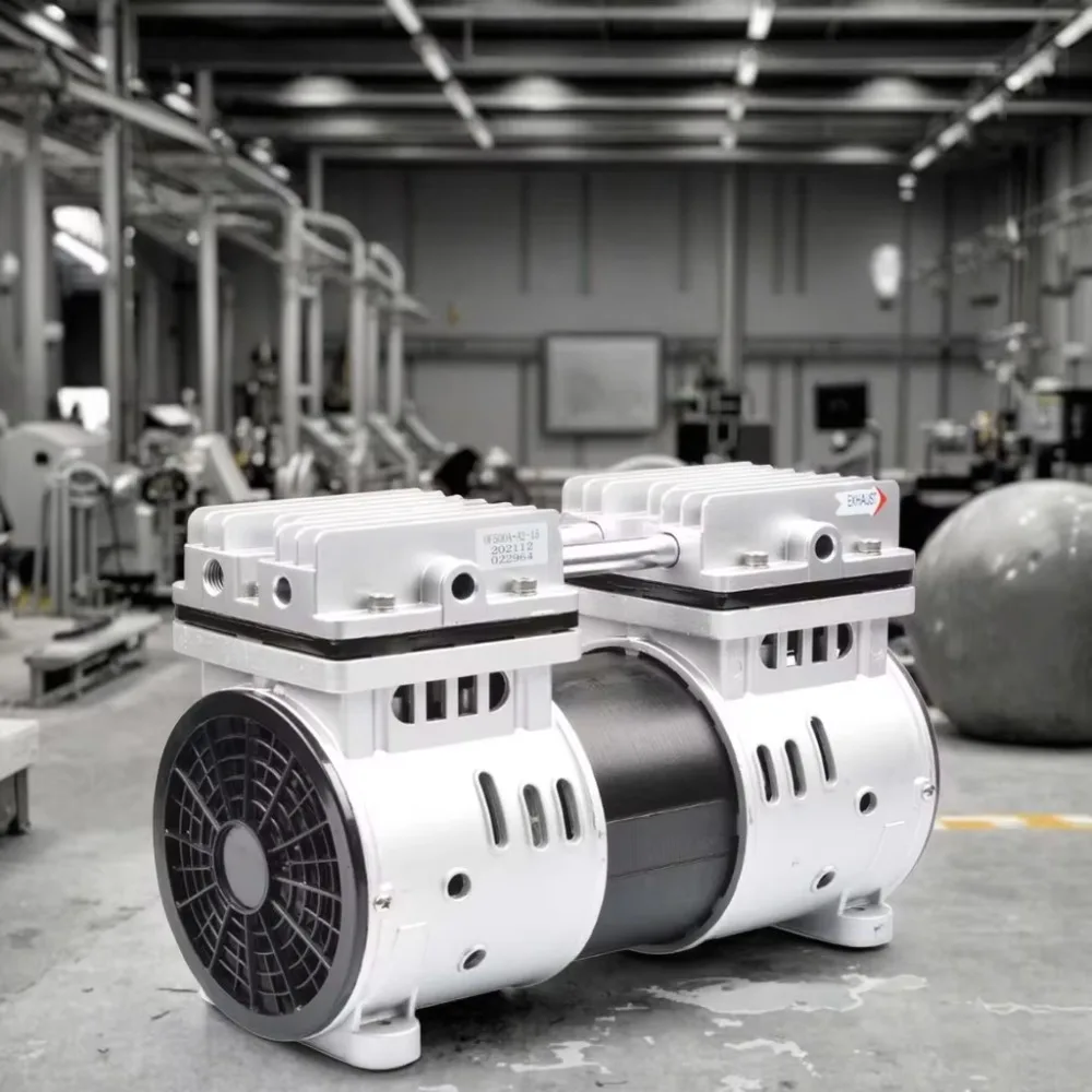 850W Oil-Free Vacuum Pump Motor 110V 8Bar 1700rpm Silent Air Pump Head for Food Processing & Medical Equipment
