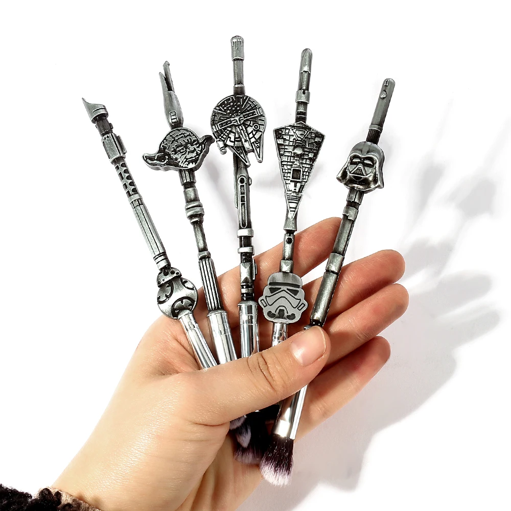 5Pcs/set Star War Makeup Brushes Millennium Falcon Loose Powder Brush Darth Vader Eyeshadow Makeup Brushes Beauty Tool Gifts