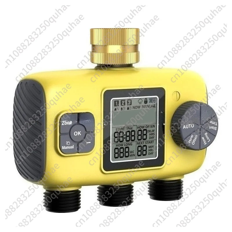 3 Outlet Garden Irrigation Timer, Outdoor Automatic Plant Watering Controller