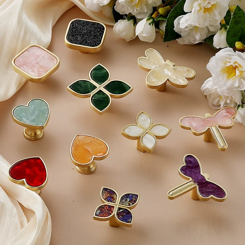 3pcs New Bee Dragonfly Handle Modern Cabinet Door Drawer Pulls Wardrobe Cabinet Simple Single Hole Handles