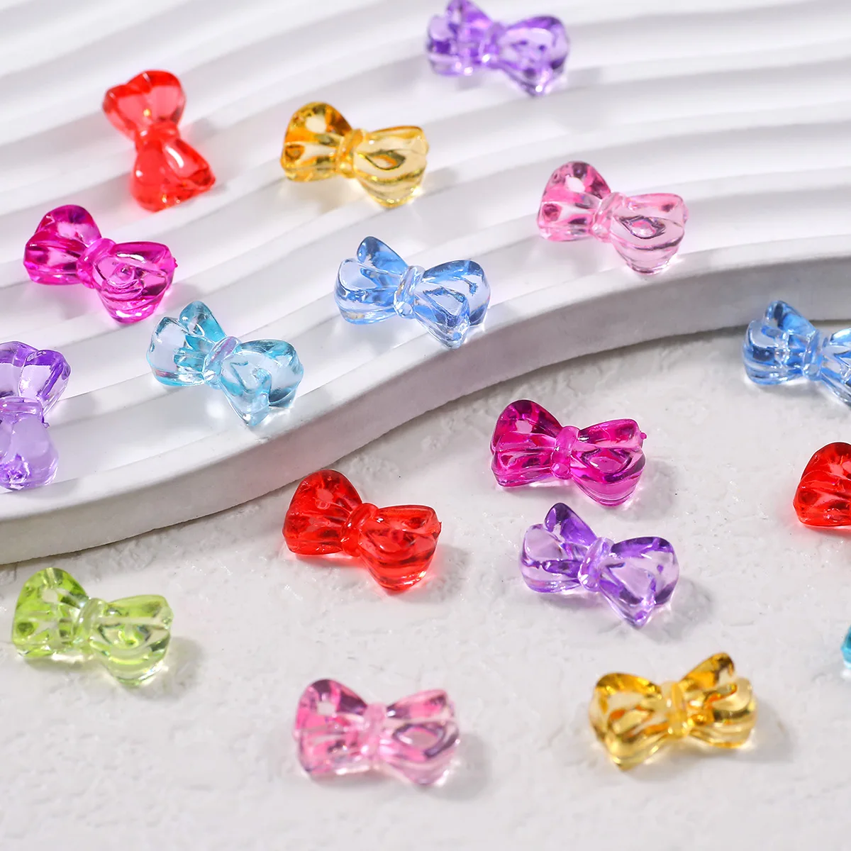 10×18mm Transluzente Multi-farbe Acryl Kristall Bogen Spacer Lose Perlen Für Schmuck Machen Armband DIY Stift perlen Zubehör