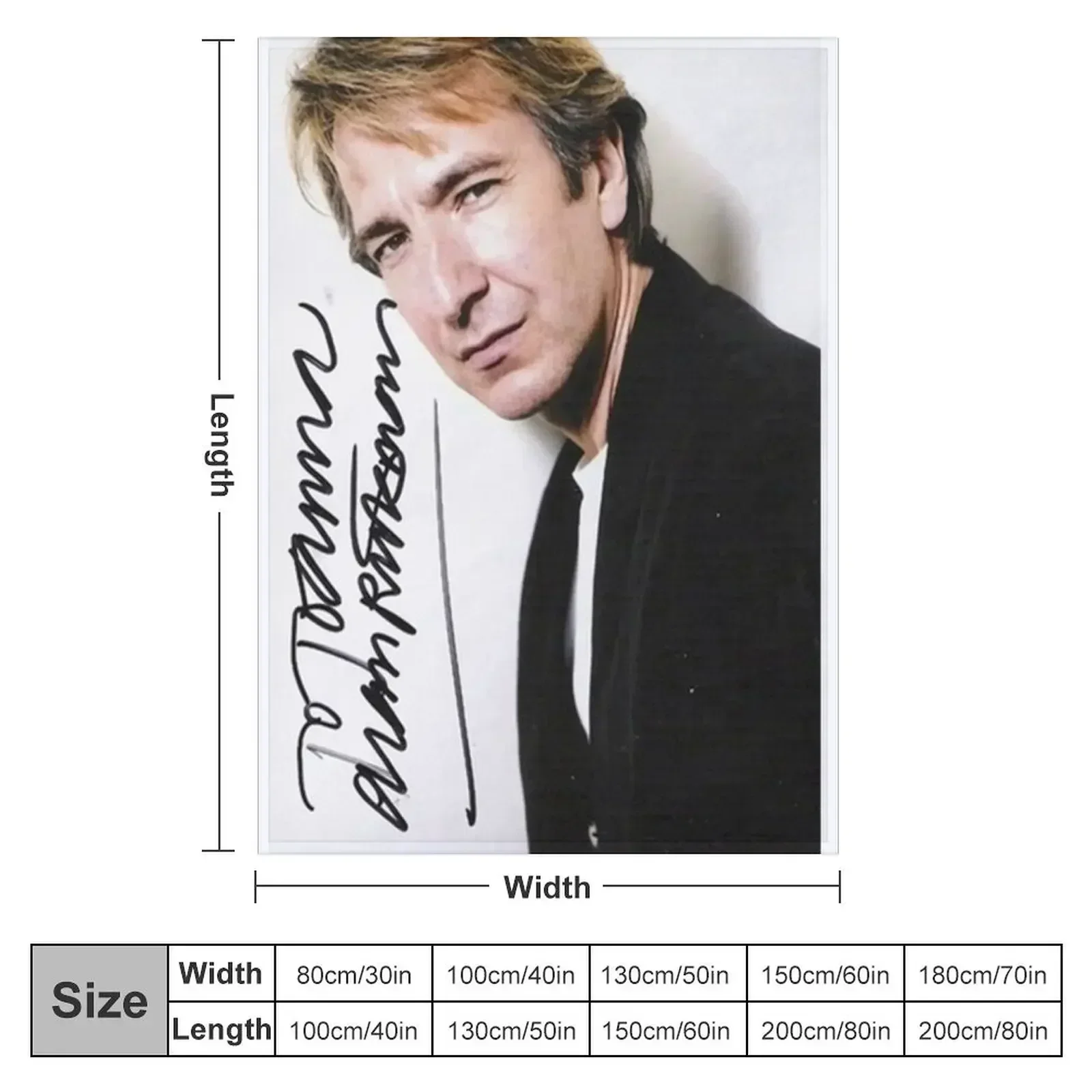 alan rickman Signed Poster Throw Blanket Summer Hairys sofa bed Blankets