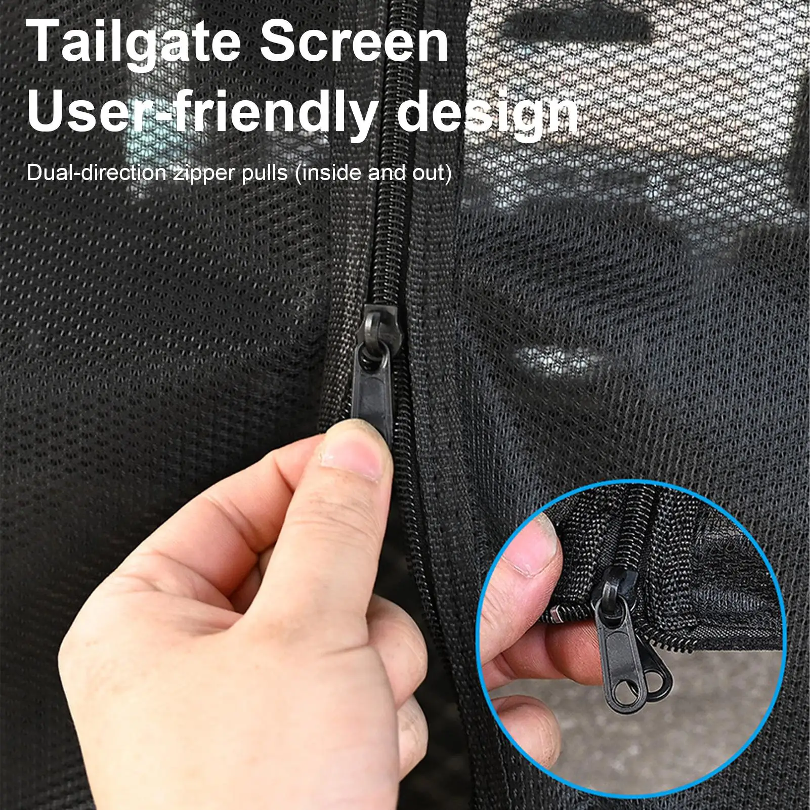 Tailgate Mesh Screen For Camping 59x59 Inch Portable Magnetic Universal Auto Camping Tailgate Sunshade Nets For Privacy