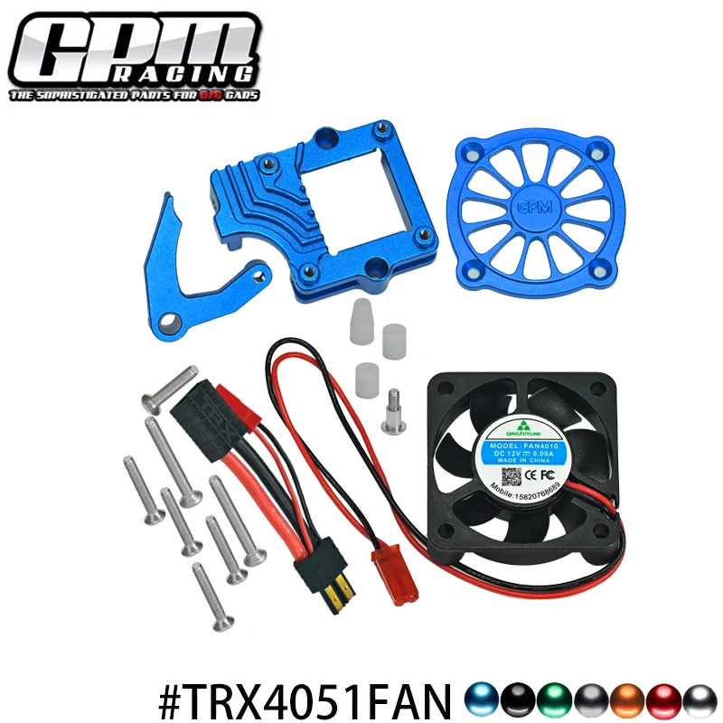 GPM Alloy Motor Cooling Fan With Easy Switch For TRAXXAS 1/10 TRX4 / TRX6 6X6-88096-4