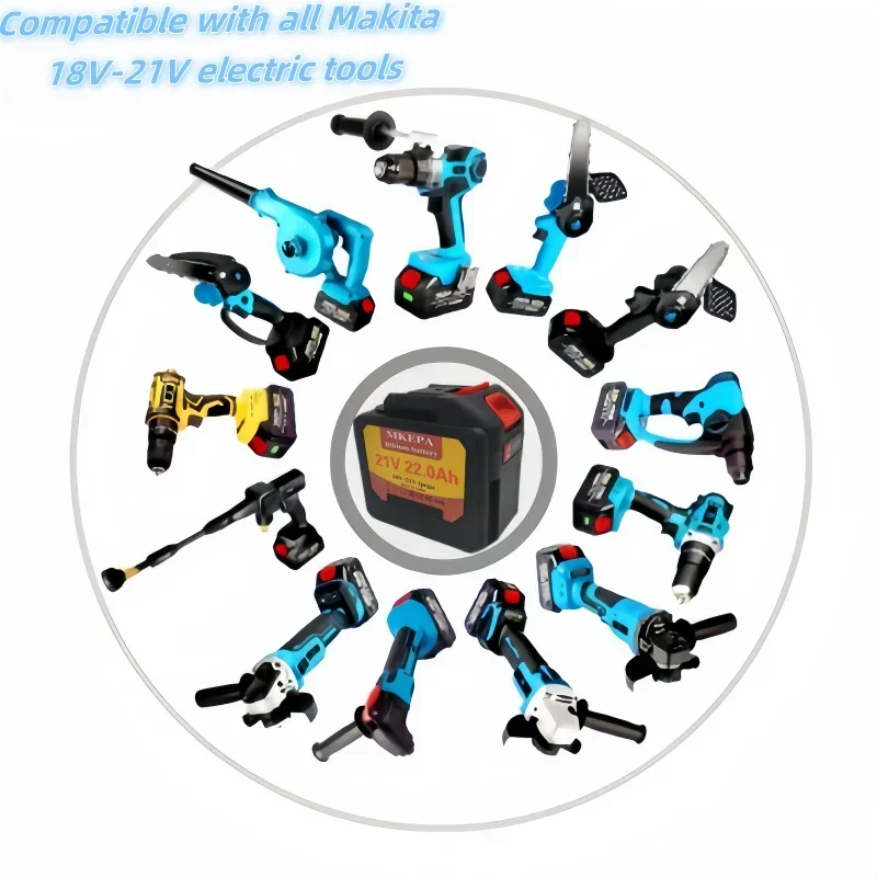 Newly upgraded 5S4P 18V-21V compatible with all Makita tool series 18650 rechargeable lithium batteries, 22.0Ah super endurance