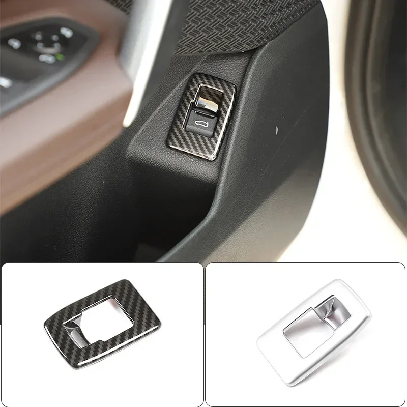 

Car ABS Silveer.carbon Fiber Indoor Tailgate Switch Trim Frame Cover Trim Stickers car accessories interior For BMW X1 U11 2023