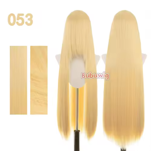 Bubuwig Synthetic Hair 100cm Long Straight Pure Color Cosplay Wigs Over 100 Colors Black White Red Blue Brown Wig Heat Resistant - Image 34