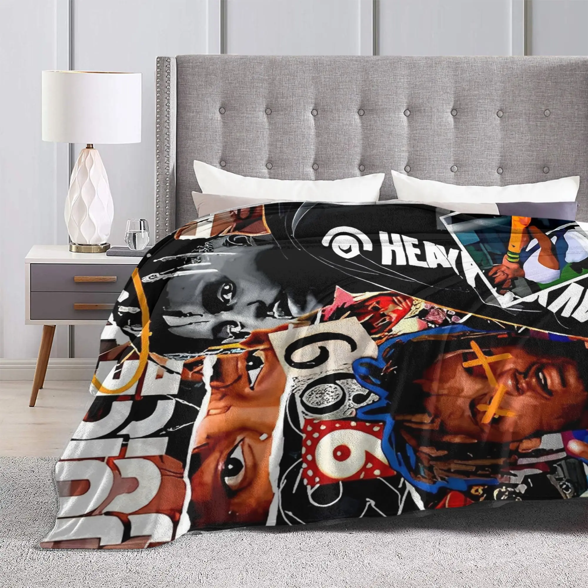 J-Juice Vintage Vol.013 W-WRLD Blankets Flannel Print   Multifunction Super Soft Throw Blankets for Bedding Office Bedspread