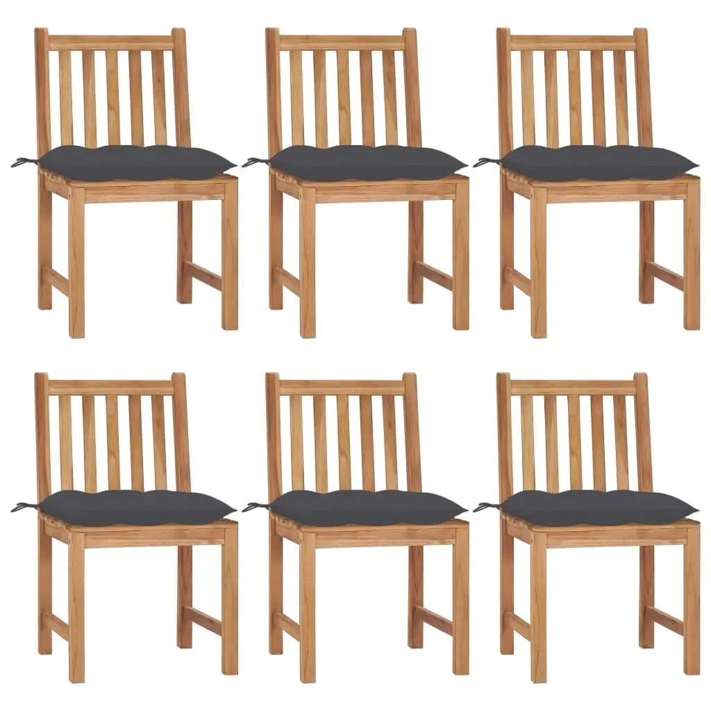 

Set of 6 Solid Teak Durable Outdoor Chairs