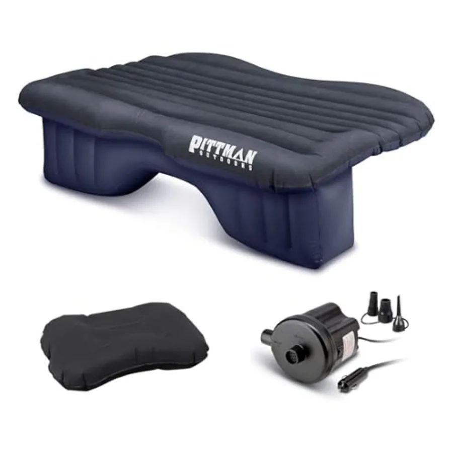 

Inflatable Rear Seat Air Mattress, Black - 55" Wide - Mid-Size Fits Jeeps, Car, SUV’s & Mid-Size Trucks, Comes with Portable DC