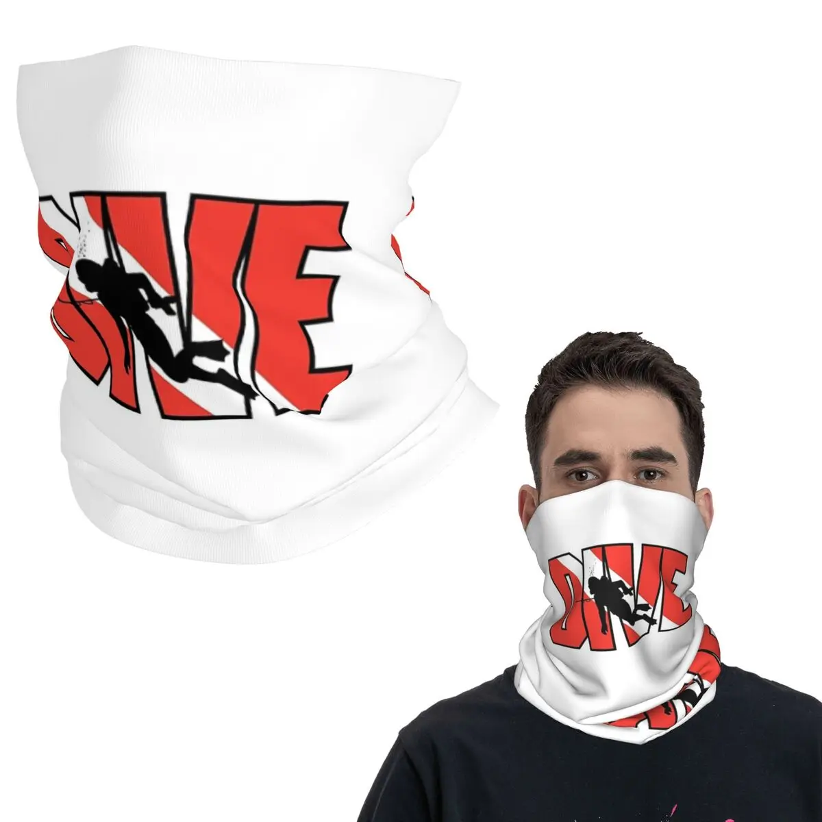 

Бандана для дайвинга с аквалангом, шарф с принтом, теплый головной убор, спорт на открытом воздухе для мужчин, женщин, взрослых, моющийся