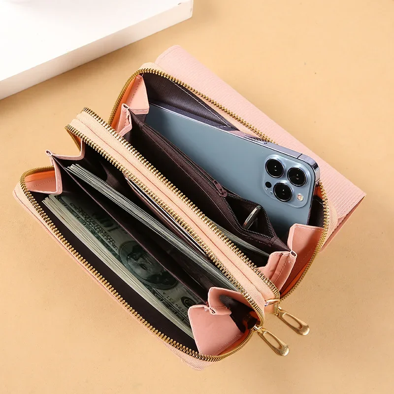 Mittelgroße Damen-Geldbörse – wandelbare Schultertasche mit Münzfach, multifunktionales Design – Detail 3