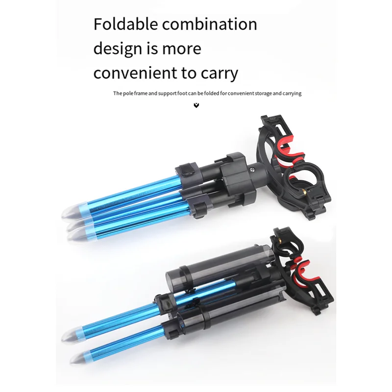 

AS98-Triangle Fishing Pole Rack Adjustable Foldable Fishing Pole Holder Portable Multifunctional For Outdoor Fishing Style