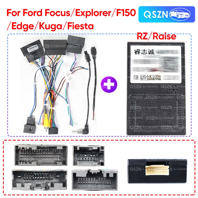 

Для Ford Focus/Explorer/F150/Edge/Kuga/Fiesta с жгутом проводов SYNC, адаптер декодера коробки Canbus, автомобильный радиоприемник на базе Android