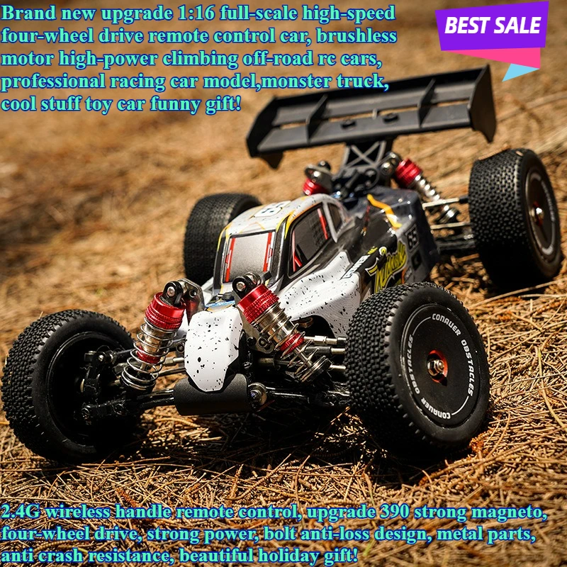 Cool Stuff Toy Car Gift-High-speed 4WD Rc Truck,Brush Climbing Off-road Rc Cars,Remote Control Car,Monster Truck,Toys for Kids