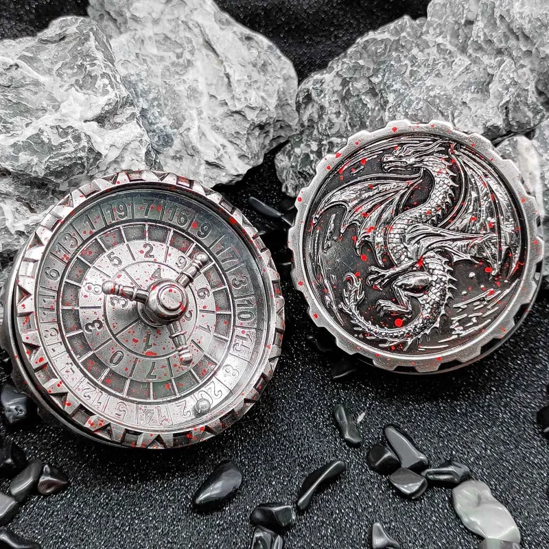 Roda rotativa dados fidget spinner rolo jogo de festa edc metal alívio do estresse mesa de escritório brinquedos adultos anti ansiedade idéia produtos