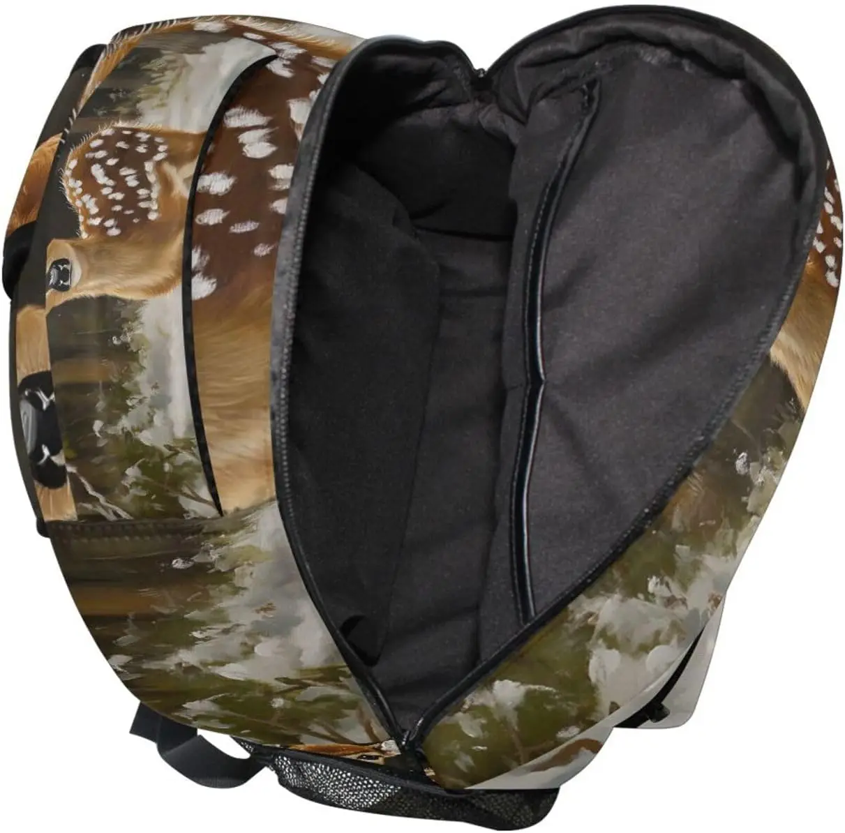 子供用バックパック (かわいい鹿)、男の子、女の子、ランドセル、旅行、ハイキング、学校用ブックバッグ、Mサイズ