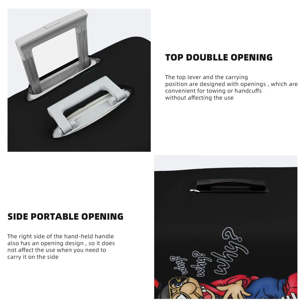 Jeffy The Rapper SML Character Funda protectora para maleta Fundas protectoras elásticas para equipaje de viaje para 18-32 pulgadas