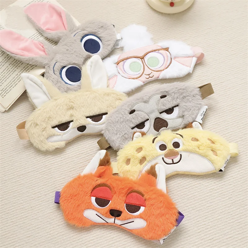 Disney Zootopiaseries Judy Nick Fun Cartoon Periferie Pluche Oogmasker Schattig Student Middagdutje Slaap Pluche Decoratie Oogmasker