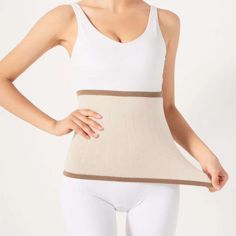 Winter Thermal Waist Support Elastic Abdomen Back Pressure Warmer Inner Wear Lumbar Support Belt Stomach Protector Wrap Band