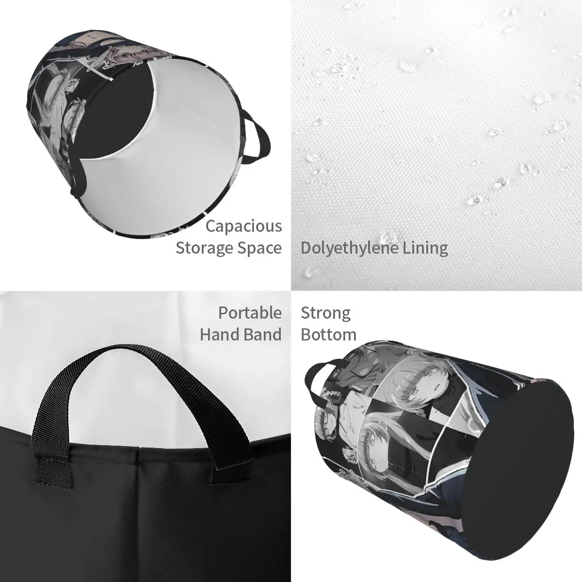 Laundry Collector Call Of The Night Anime Nazuna Nanakusa Folding Laundry Basket Large Storage Children Washing Basket