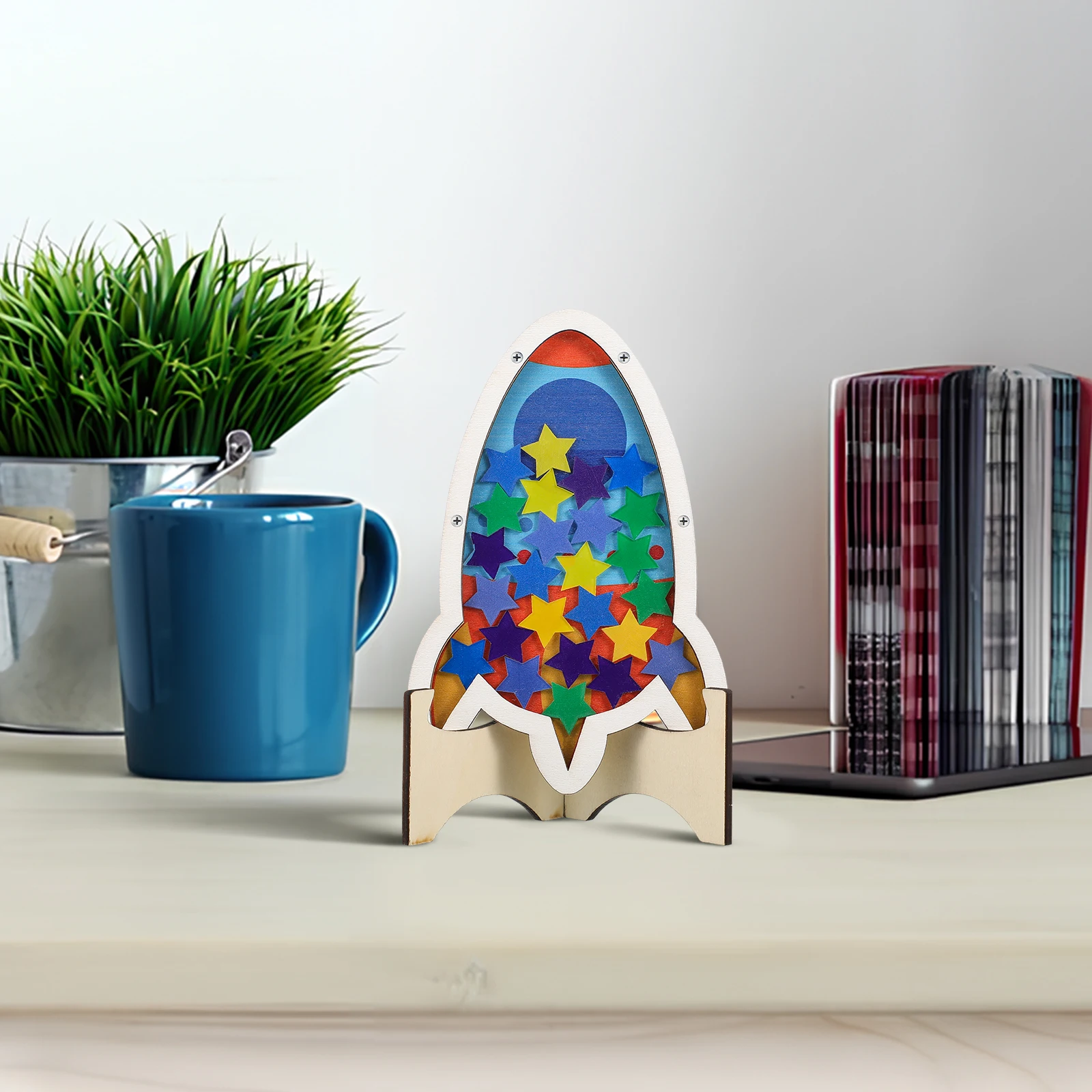 

Star Reward Jar Kids Incentive Chart Motivate Classroom Child Behavior System Wooden Safe Reward Jars Teacher Jar Sticker