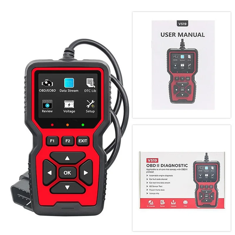 

V519 OBD Car Diagnostic Scanner Real-time data Professional Mechanical Code Reading Tool for all OBDII Cars Since 1996