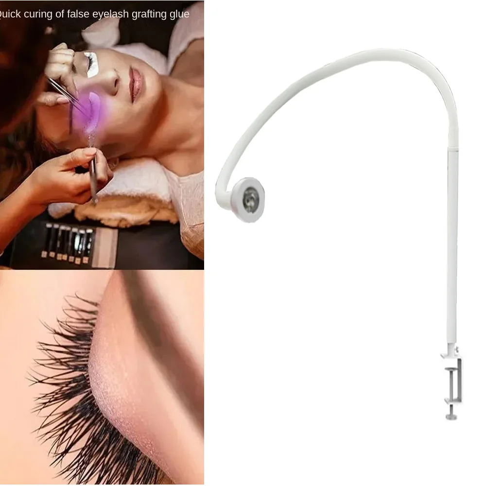 

5V USB LED Purple Light UV Eyelash Beauty Nail Glue Quick Cure Lamp Eyelash Grafting Foot Switch Multifunctional LED Table lamp