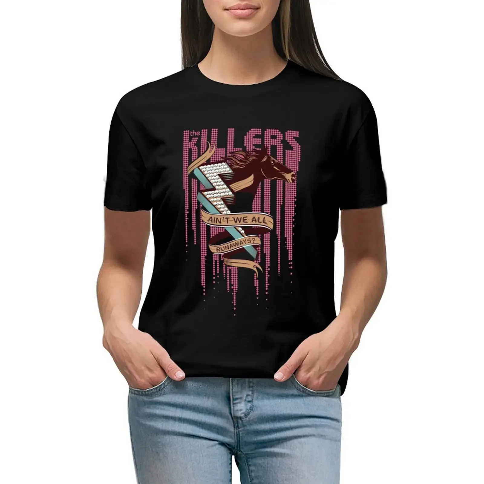 

The Killers We All Runaways T-Shirt aesthetic clothes plain summer clothes summer tops Women tops