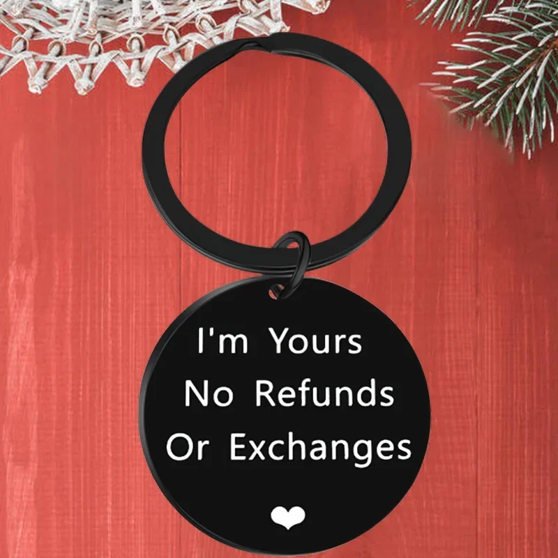 Брелок для ключей, металлический подарок на Рождество для пары, для подруги, жены, парня, мужа, на свадьбу, юбилей, без возврата денег