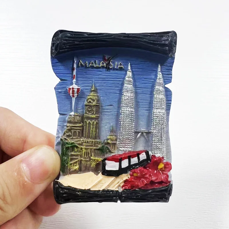 

Malaysia Tourist Souvenir-Twin Towers Fridge Magnet - Urban Landscape Creative Decoration-Tourism Commemorative Gift