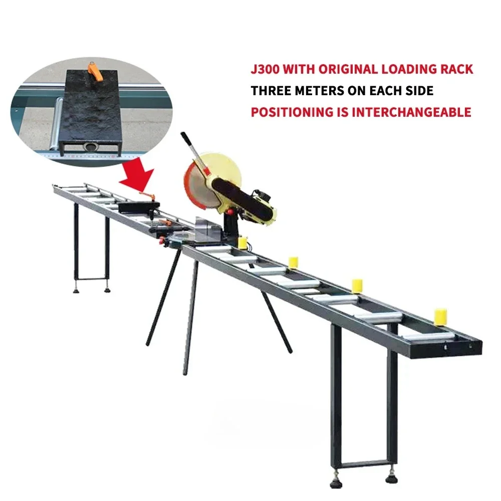 

Metal Cutting Machine 0-45 Degrees Table Cutter Vertical Electric Saw Table Saw for Cutting Metal Wood Plastic + Material Rack
