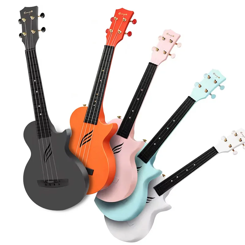 Enya NOVA U 23-Inch Concert Travel Ukulele, Mini Guitar, Carbon Fiber, for Adults, Children, Beginners, Case, Strap, Strings