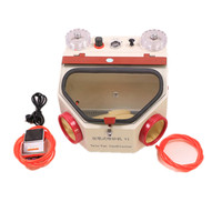 Electric Dental Sandblasting Machine Lab Equipment Fine Blasting Unit with Two Pencil Tips And Tool Cabinet for Dental Pros