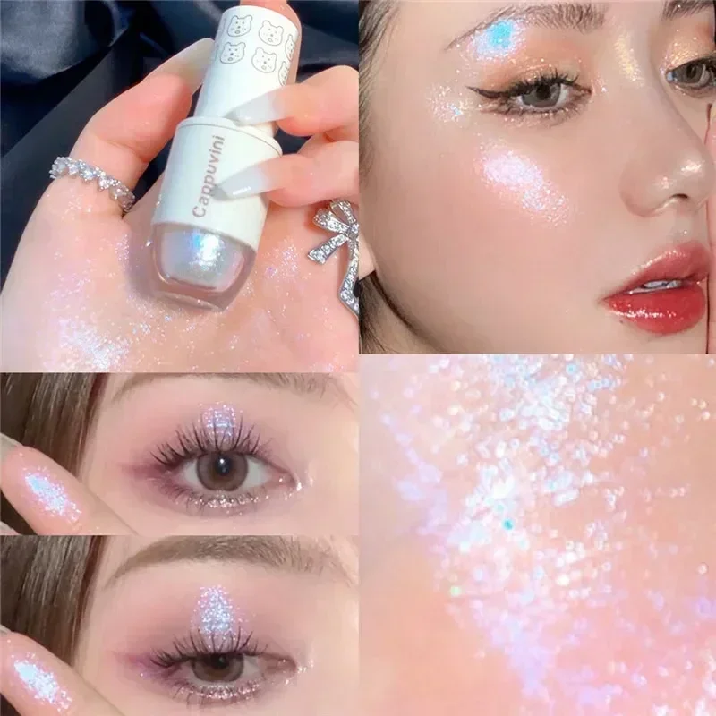 Sombra de ojos de diamante de 6 colores, brillo líquido, sombra de ojos nacarada, brillo duradero, maquillaje de ojos impermeable, Cosméticos Coreanos