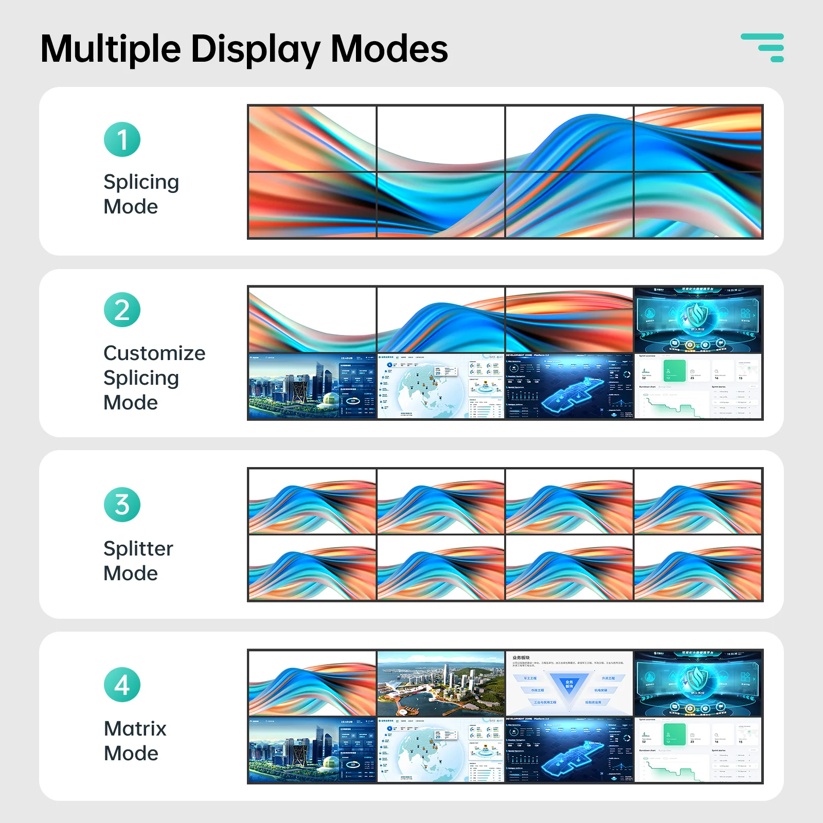 4K60Hz Seamless HDMI matrix 8x8 8 in 8 Out with Splicing Mode MT-H2M88H