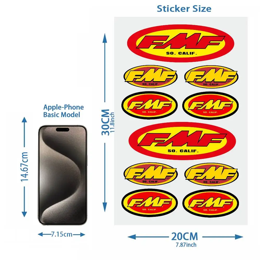 F-M-F off road moto Stickers Set, Waterproof Vinyl Decals for Laptop, Water Bottle, Skateboard, Luggage, Helmet