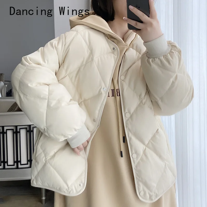 Casual Parkas for Women Autumn Winter 2024 New Korean Fashion Thicken Warm Jackets Ladies Sweet Solid Oversized Coats