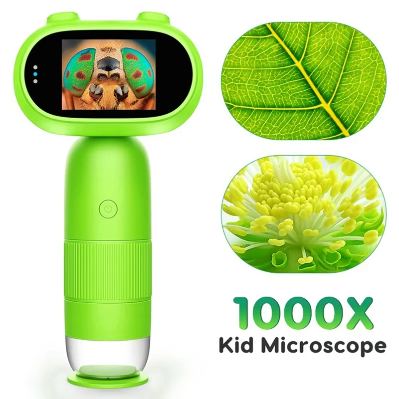 

New Digital Microscope Handheld Microscope with 2inch IPS Screen 1000X Portable Pocket Microscope for Kids Adults PC View