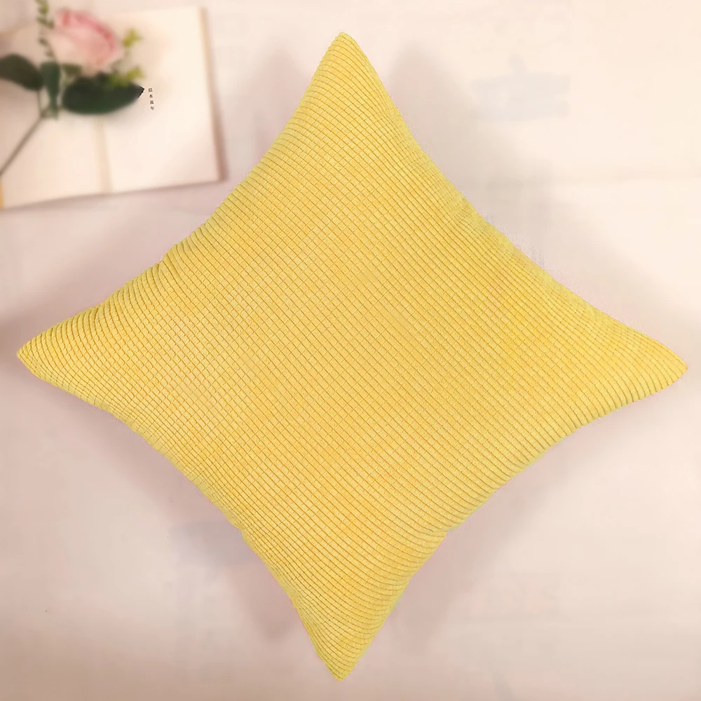 

Jacquard Corduroy Cushion Cover Square Corn Striped Throw Pillow Covers Decorative Soft Cozy Pillow Case for Bed Sofa Home Decor