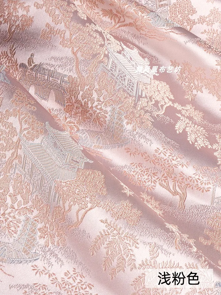 Jacquard Fabric Imitating Song Brocade Vest Fashion Chinese Style Clothing Diy Material Wholesale Cloth for By The Meter