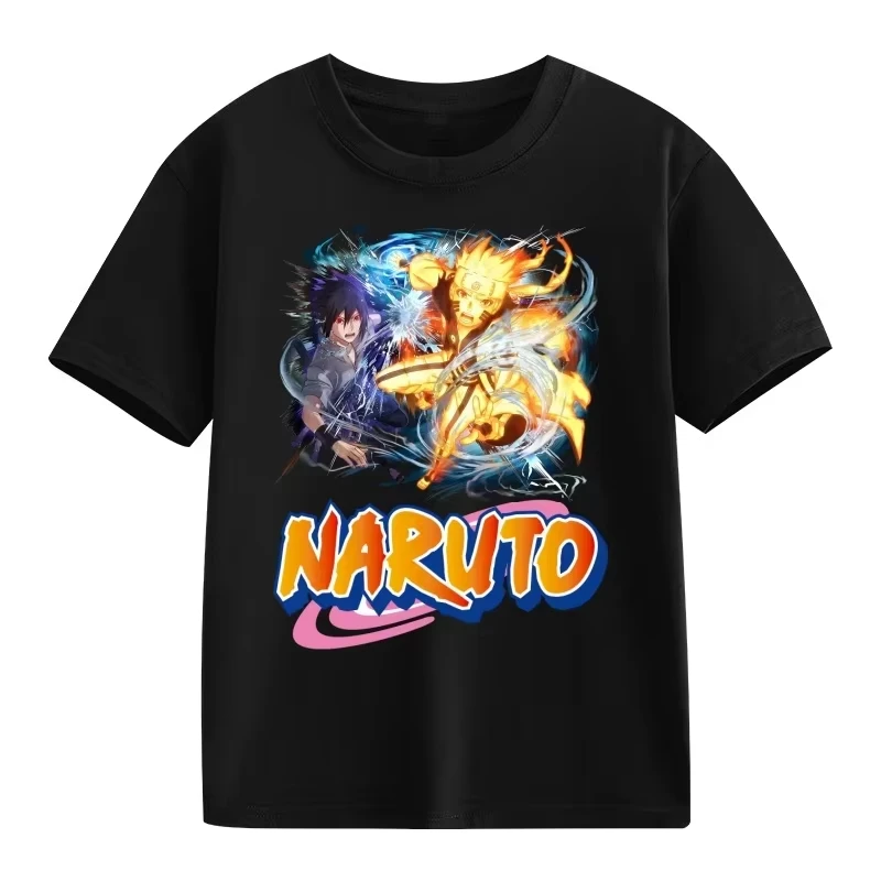2026 Naruto Graphic T-Shirt Uzumaki Uchiha Sasuke Hatake Kakashi Anime Character Print Cotton Short Sleeve Round Tops Streetwear
