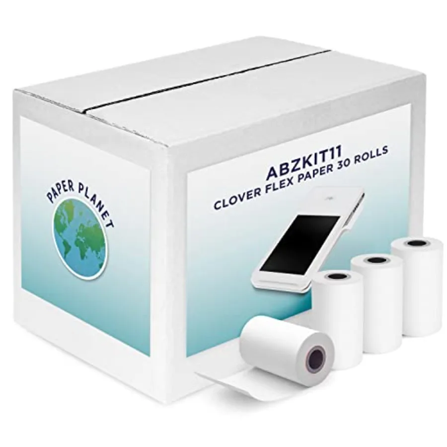 

Термобумага для чеков, совместимая с Clover Flex, подходит для моделей Clover POS C400, C401, C403, C405, C406