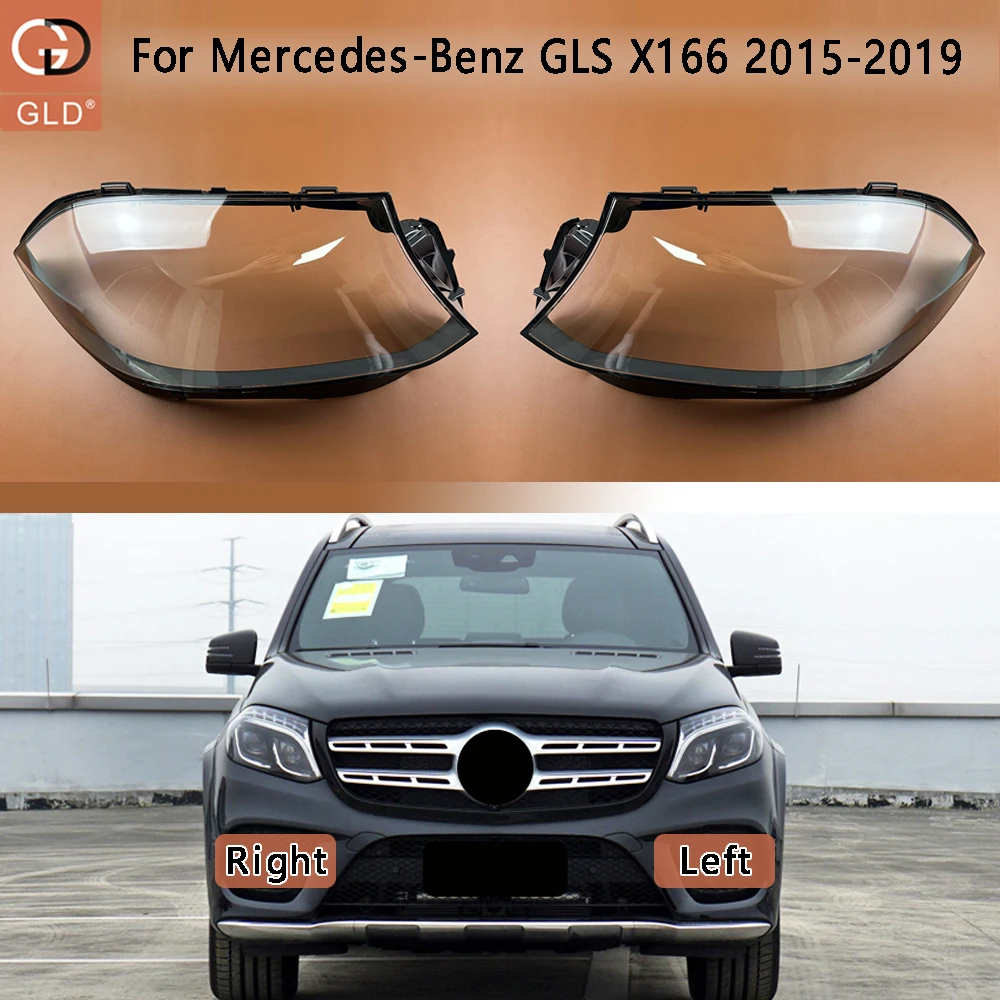 

For Mercedes-Benz GLS X166 GLS450 GLS350 2015 2016 2017 2018 2019 Front Headlight Cover Headlamps Transparent Shell Lens Case