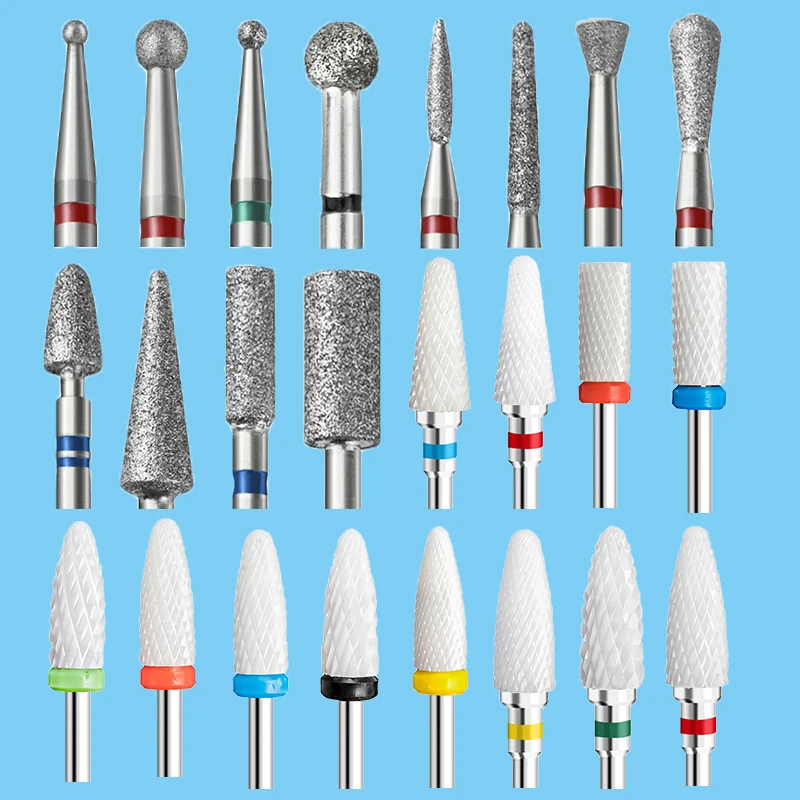 Nail Sanding Cap Nail Drill Bits Cuticle Drill Bit  Nail Removal Tip Ceramic Nail Drill Bit Nail Bits for Electric Drill File