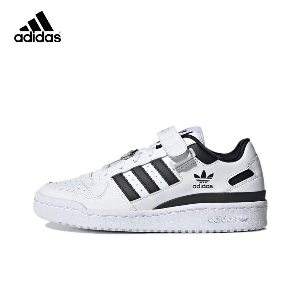 

Original Adidas Forum Black White Color Men's and Women's Unisex Skateboard Casual Classic Low-Top Retro Sneakers Shoes GY0751