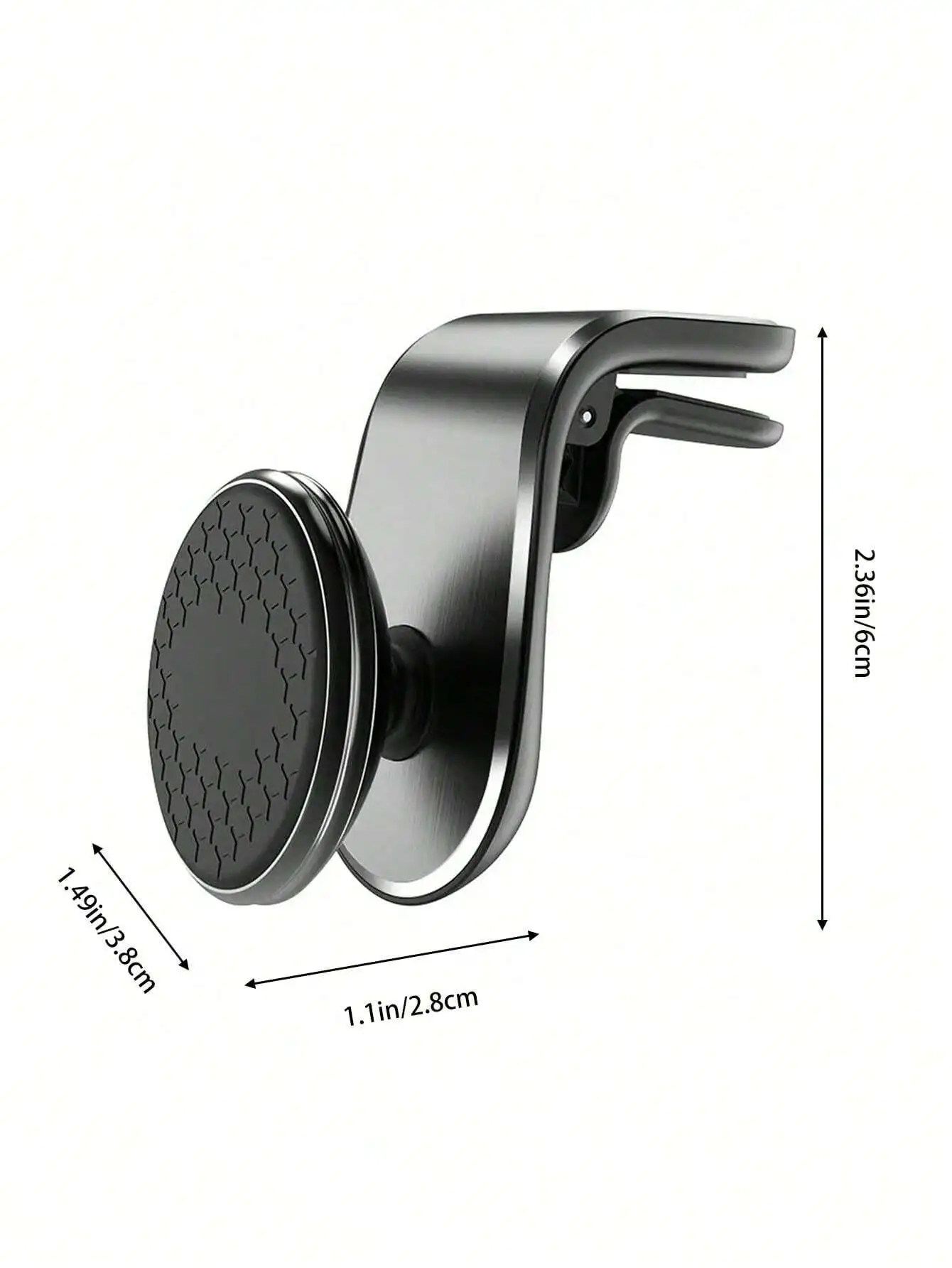 1 Stück schwarze, verbesserte Auto-Entlüftungs-Magnethalterung, Metall-Telefonhalterung, 360 °   Rotation, Navigation